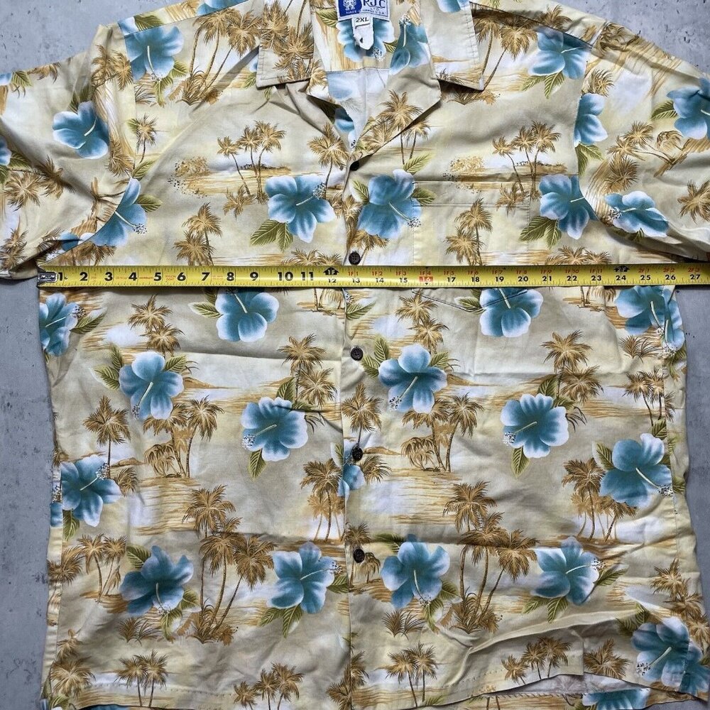 Vtg RJC Hawaiian Shirt Mens XXL Short Sleeve Island Floral Aloha Single Stitch - Picture 5 of 5
